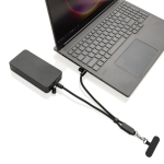Laccetto da polso per cellulare con cavo USB-C e ricarica rapida 60W color nero settima vista