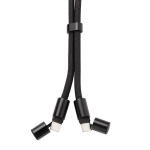 Laccetto da polso per cellulare con cavo USB-C e ricarica rapida 60W color nero nona vista