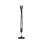 Laccetto da polso per cellulare con cavo USB-C e ricarica rapida 60W color nero vista area di stampa