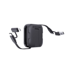 Supporto cellulare con cavo retrattile da 100cm e ricarica rapida 100W color nero