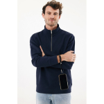 Fascia da polso regolabile rPET per cellulare con gancio di sicurezza color nero terza vista con modello