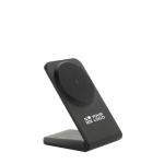 Caricatore wireless magnetico eco con base antiscivolo 15W color nero vista area di stampa
