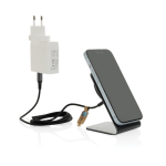 Caricatore wireless magnetico premium in alluminio riciclato 15W color grigio quinta vista