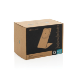 Caricatore wireless magnetico premium in alluminio riciclato 15W color grigio seconda vista con scatola
