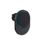 Supporto magnetico da auto per cellulare con ricarica wireless 15W color nero