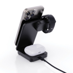Caricatore wireless magnetico 3 in 1 in plastica riciclata 15W color nero vista 11