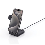 Caricatore wireless magnetico 3 in 1 in plastica riciclata 15W color nero settima vista