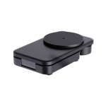 Caricatore wireless magnetico 3 in 1 in plastica riciclata 15W color nero ottava vista
