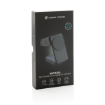 Caricatore wireless magnetico 3 in 1 in plastica riciclata 15W color nero
