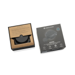 Caricatore wireless magnetico 2 in 1 con cavo retrattile USB-C e 15W color nero vista con scatola