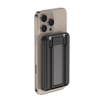 Powerbank sostenibile 5 in 1 con cavi di ricarica e supporto 5.000 mAh color nero vista 12