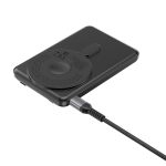 Powerbank sostenibile 5 in 1 con cavi di ricarica e supporto 5.000 mAh color nero vista 14