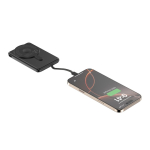 Powerbank sostenibile 5 in 1 con cavi di ricarica e supporto 5.000 mAh color nero sesta vista