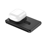 Powerbank sostenibile 5 in 1 con cavi di ricarica e supporto 5.000 mAh color nero ottava vista