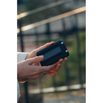 Powerbank sostenibile 5 in 1 con cavi di ricarica e supporto 5.000 mAh color nero
