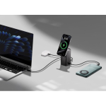 Powerbank in alluminio resistente con display HQ a colori 15.000 mAh color grigio vista ambiente 2