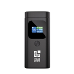 Powerbank in alluminio resistente con display HQ a colori 15.000 mAh color grigio vista area di stampa