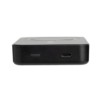 Powerbank tascabile ABS riciclato con indicatore di carica 10.000 mAh color nero quinta vista