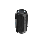 Altoparlante BT 5.3 in plastica riciclata con resistenza IPX4 16W color nero vista con logo