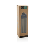 Borraccia leggera in rPET con doppio tappo anti-perdite da 800 ml color blu seconda vista con scatola