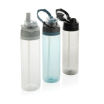 Borraccia leggera in rPET con doppio tappo anti-perdite da 800 ml color bianco vista generale