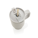 Tazza termica in acciaio inox riciclato con cannuccia e manico 480ml color grigio sesta vista