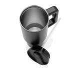 Tazza acciaio riciclato con beccuccio ribaltabile e tappo a vite 900ml color nero settima vista