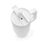 Tazza acciaio riciclato con beccuccio ribaltabile e tappo a vite 900ml color bianco sesta vista