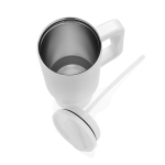 Tazza acciaio riciclato con beccuccio ribaltabile e tappo a vite 900ml color bianco settima vista