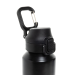 Borraccia sportiva acciaio riciclato tappo bloccabile antigoccia 600ml color nero settima vista
