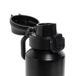 Borraccia sportiva acciaio riciclato tappo bloccabile antigoccia 600ml color nero ottava vista