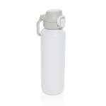 Borraccia sportiva acciaio riciclato tappo bloccabile antigoccia 600ml color bianco
