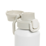 Borraccia sportiva acciaio riciclato tappo bloccabile antigoccia 600ml color bianco ottava vista