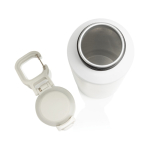 Borraccia sportiva acciaio riciclato tappo bloccabile antigoccia 600ml color bianco nona vista