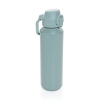 Borraccia sportiva acciaio riciclato tappo bloccabile antigoccia 600ml color verde