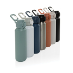 Borraccia sportiva acciaio riciclato tappo bloccabile antigoccia 600ml color verde vista generale