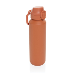 Borraccia sportiva acciaio riciclato tappo bloccabile antigoccia 600ml color arancione
