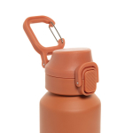 Borraccia sportiva acciaio riciclato tappo bloccabile antigoccia 600ml color arancione sesta vista