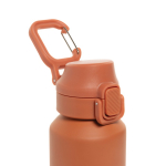 Borraccia sportiva acciaio riciclato tappo bloccabile antigoccia 600ml color arancione settima vista