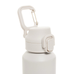 Borraccia sportiva acciaio riciclato tappo bloccabile antigoccia 600ml color beige sesta vista