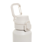 Borraccia sportiva acciaio riciclato tappo bloccabile antigoccia 600ml color beige settima vista