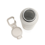 Borraccia sportiva acciaio riciclato tappo bloccabile antigoccia 600ml color beige nona vista