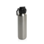 Borraccia sportiva acciaio riciclato tappo bloccabile antigoccia 600ml color argento
