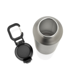 Borraccia sportiva acciaio riciclato tappo bloccabile antigoccia 600ml color argento ottava vista