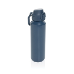 Borraccia sportiva acciaio riciclato tappo bloccabile antigoccia 600ml color blu mare