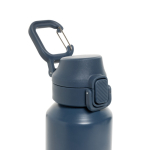 Borraccia sportiva acciaio riciclato tappo bloccabile antigoccia 600ml color blu mare settima vista