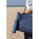 Borraccia sportiva acciaio riciclato tappo bloccabile antigoccia 600ml color blu mare vista ambiente