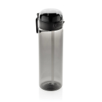 Borraccia sportiva in rPET con tappo anti-goccia e cannuccia 800 ml color nero