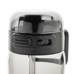 Borraccia sportiva in rPET con tappo anti-goccia e cannuccia 800 ml color nero sesta vista