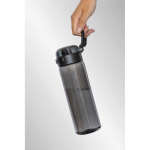 Borraccia sportiva in rPET con tappo anti-goccia e cannuccia 800 ml color nero vista ambiente 2